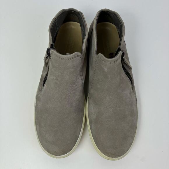 ECCO Soft 7 Nubuck Zip Bootie Ankle Sneakers Soft Leather Comfort Shoes Grey - Picture 5 of 16